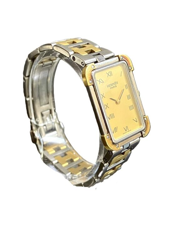Hermes Croajour Watch SS Quartz Gold Dial main image 8